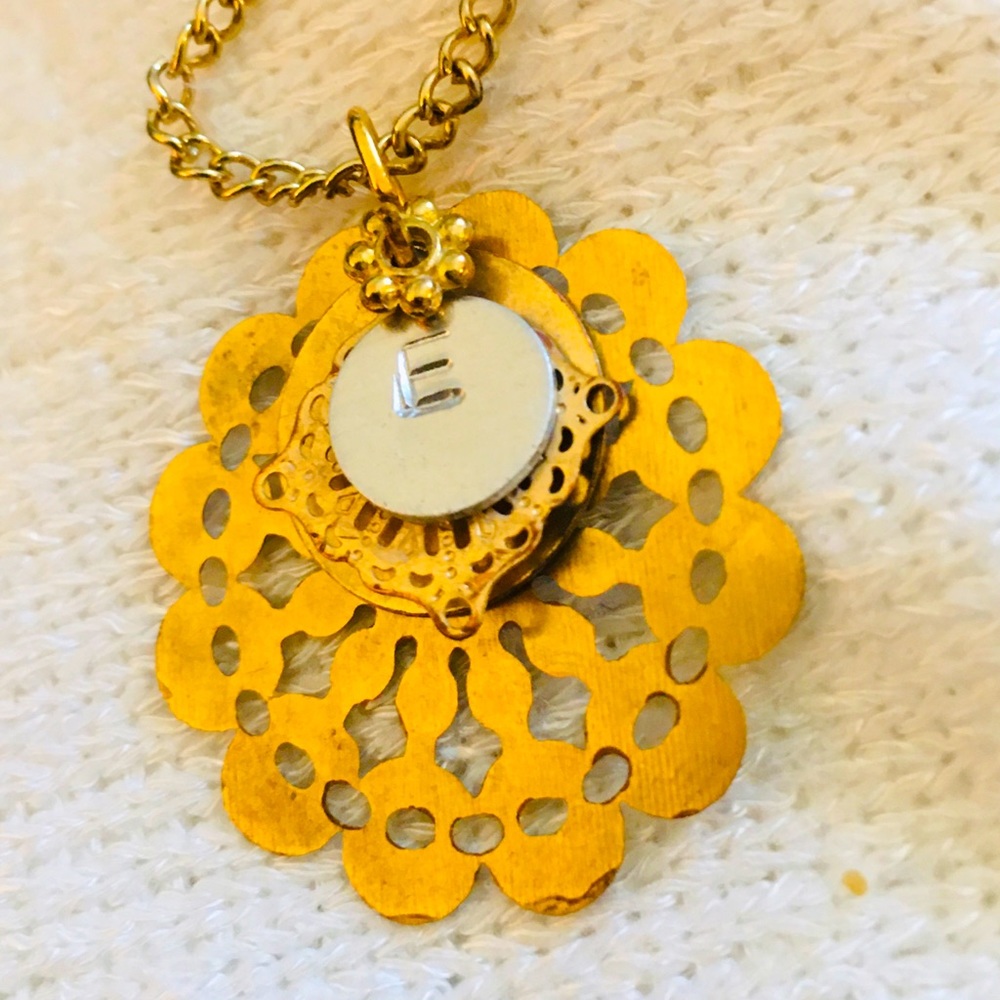 Layered Single Initial Necklace
